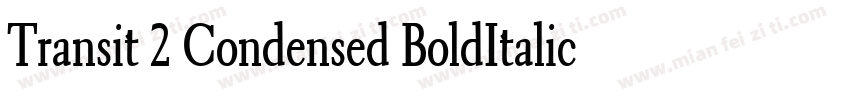 Transit 2 Condensed BoldItalic字体转换